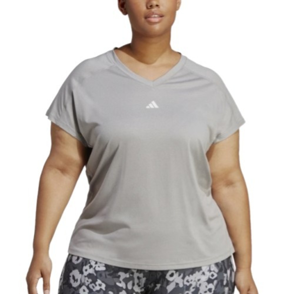 Adidas Train Essentials, Women's Size 3X,‎  Heather Grey Slim Fit T-Shirt NEW